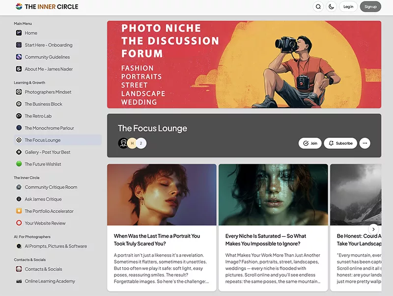 inner circle photographers community