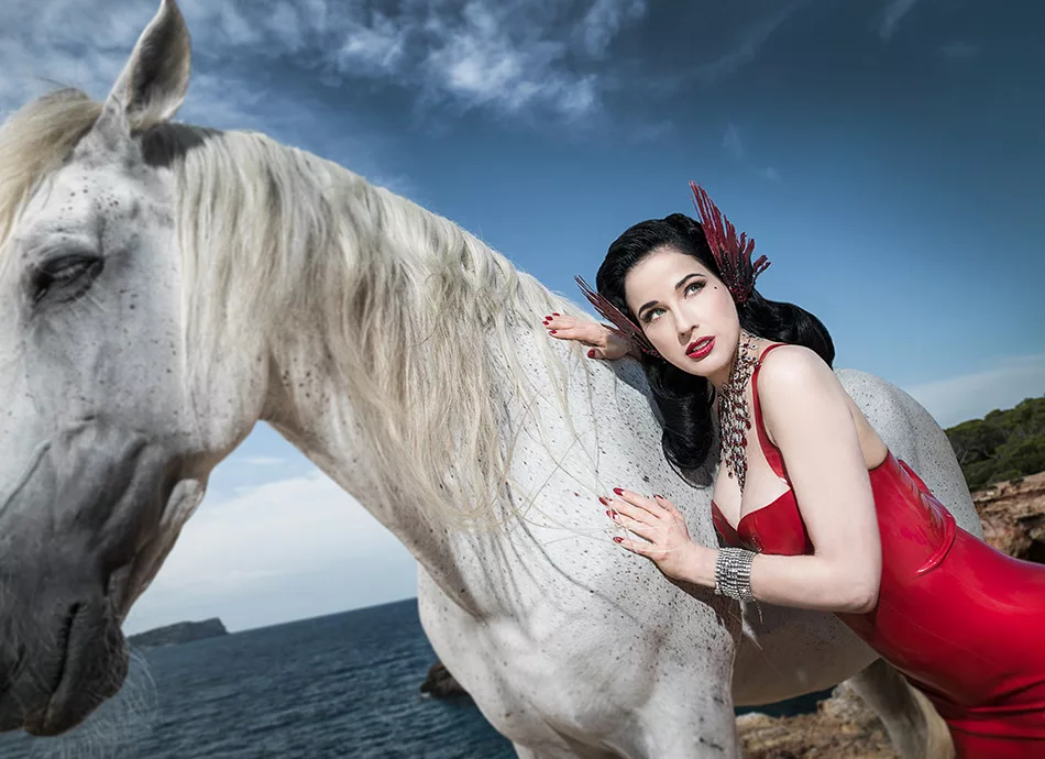 Dita Von Teese Fashion Shoot with James Nader Ibiza